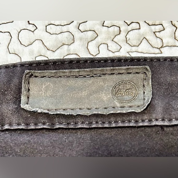 AG THE STILT Cigarette Leg Black Jean with Fringe Edge. Sz 28 - Picture 9 of 15